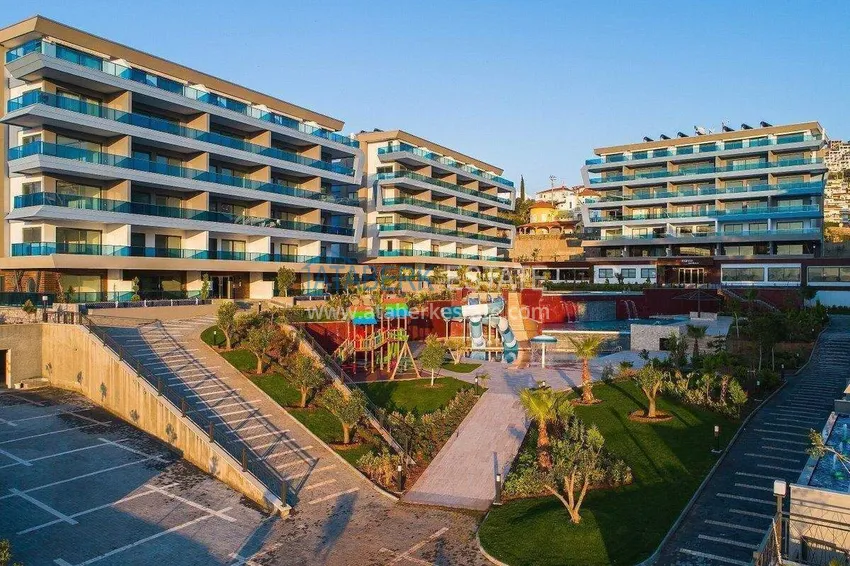 Penthouse duplex 2+1 in Kargicak from the owner - luxury furniture, panoramic view 8 