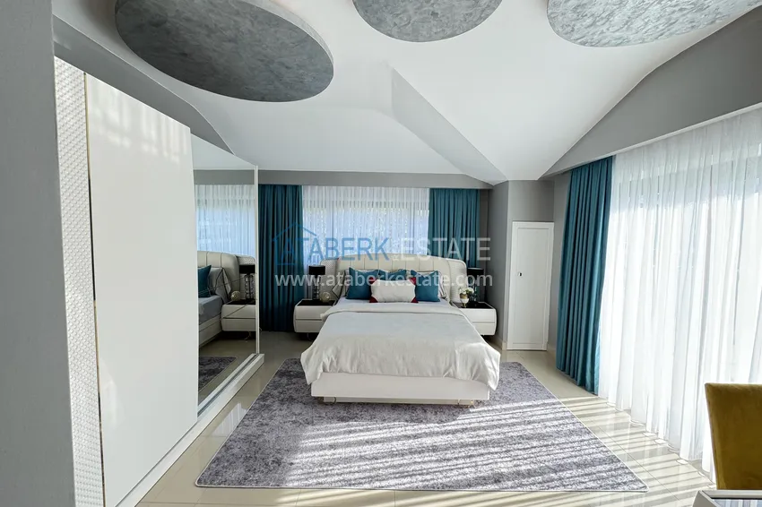 Purchase  3+1 penthouse duplex in Kargicak - first line, private beach, 15-month installments 12 