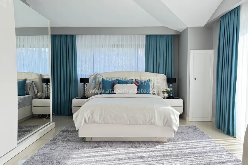 Purchase  3+1 penthouse duplex in Kargicak - first line, private beach, 15-month installments 13 