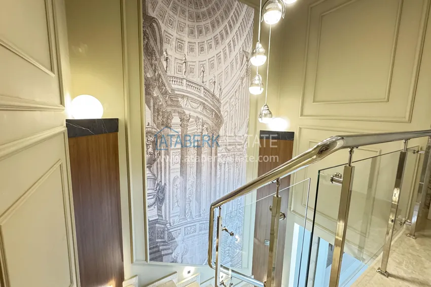 Purchase  3+1 penthouse duplex in Kargicak - first line, private beach, 15-month installments 16 