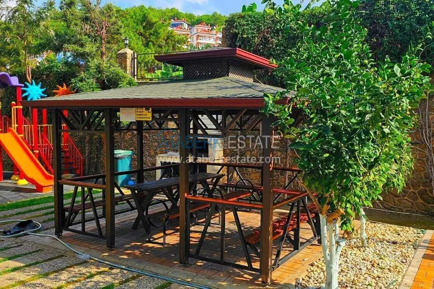 3+1 penthouse duplex in Kargicak - first line, private beach, 15-month installments 20 