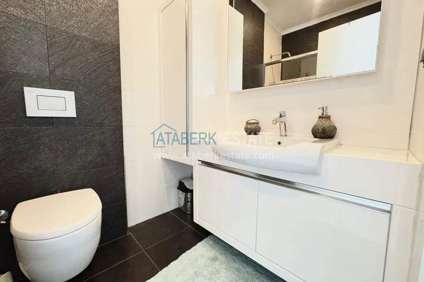 Purchase  3+1 penthouse duplex in Kargicak - first line, private beach, 15-month installments 19 