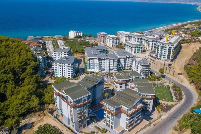 4+1 duplex for citizenship in Kargicak - sea view, luxury complex 2 