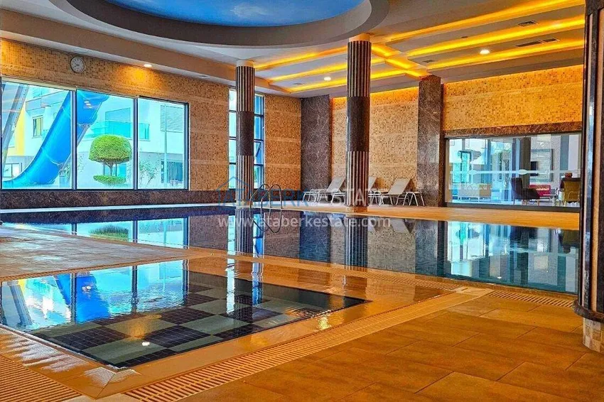 3+1 penthouse duplex in Kargicak - first line, private beach, 15-month installments 37 