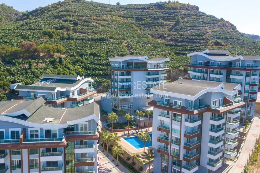 4+1 duplex for citizenship in Kargicak - sea view, luxury complex 4 