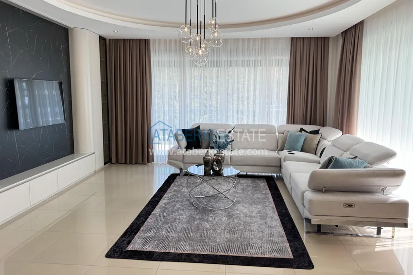 Purchase  3+1 penthouse duplex in Kargicak - first line, private beach, 15-month installments 6 