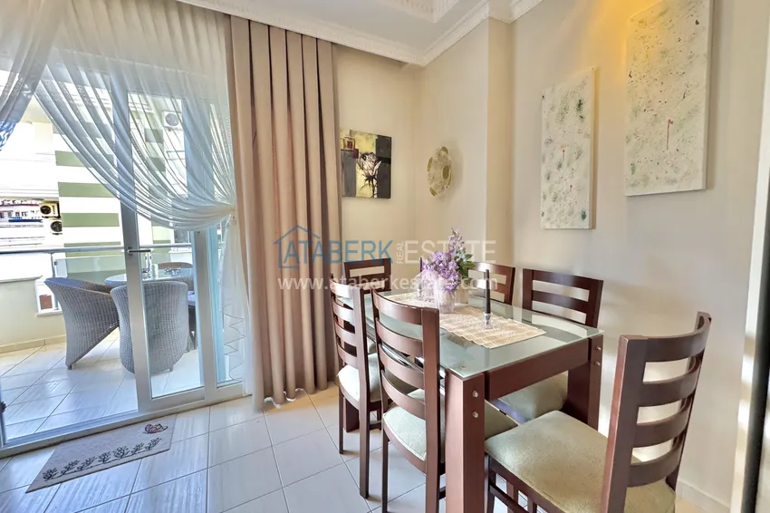 Purchase  Furnished 2+1 apartment in the center of Oba - 15-month installment plan, suitable for a residence permit  8 