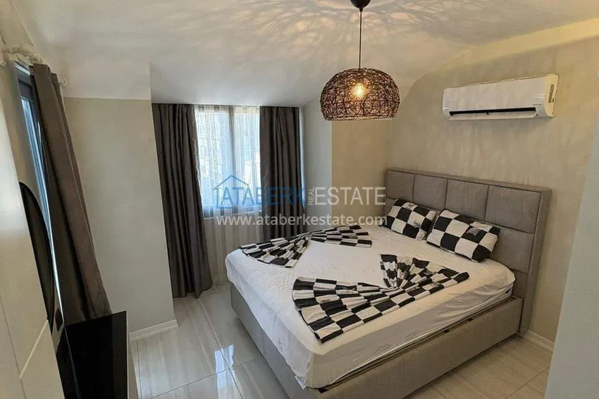 Purchase  3+1 penthouse duplex in the center of Alanya, Cleopatra beach area — furnished, suitable for a residence permit 12 