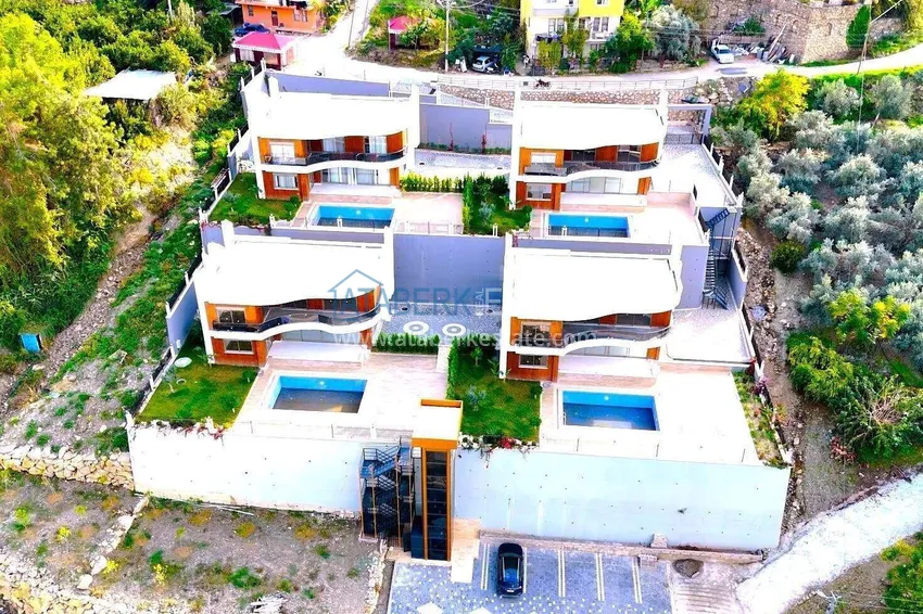 4+1 panoramic villa in Oba - citizenship, 15-month installments 16 