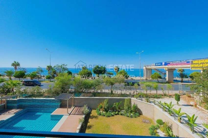 Purchase  1+1 sea view apartment in Kestel - first line, suitable for citizenship 21 