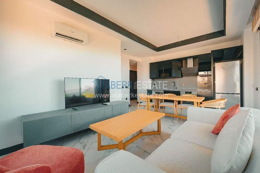 Purchase  1+1 sea view apartment in Kestel - first line, suitable for citizenship 5 