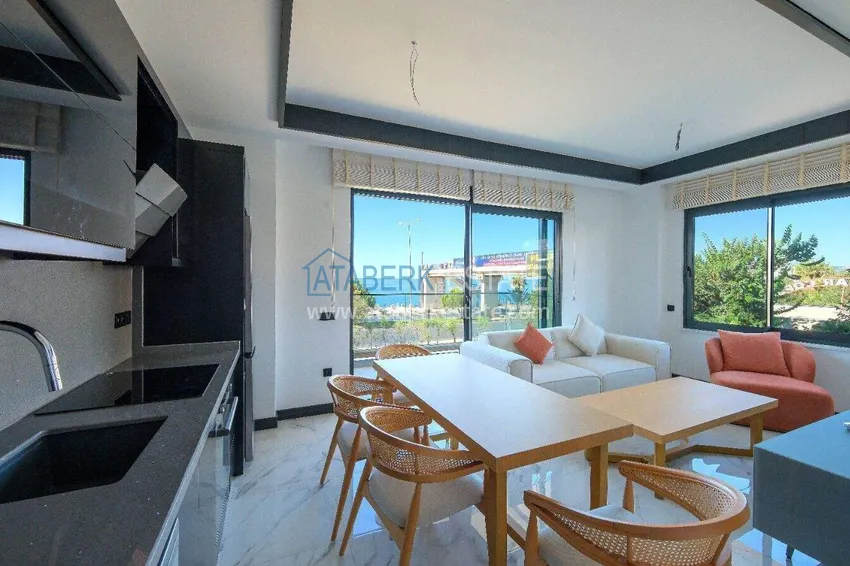 Purchase  1+1 sea view apartment in Kestel - first line, suitable for citizenship 7 