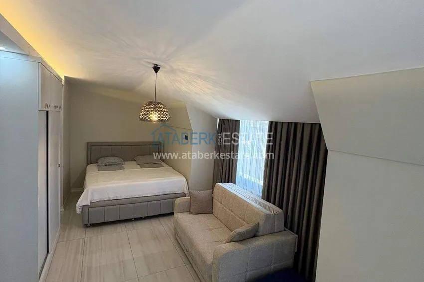 Purchase  3+1 penthouse duplex in the center of Alanya, Cleopatra beach area — furnished, suitable for a residence permit 9 