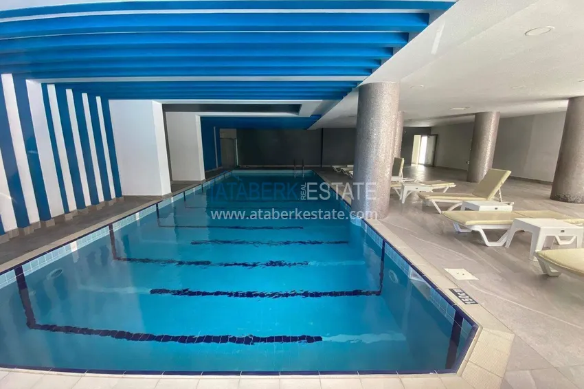 Apartment 2+1 on the beachfront in Mahmutlar — furniture, direct sea view  20 