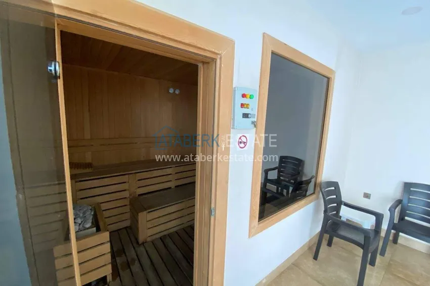 Apartment 2+1 on the beachfront in Mahmutlar — furniture, direct sea view  26 
