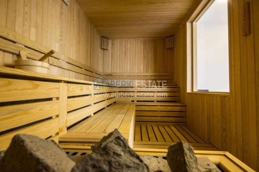 Apartment 2+1 on the beachfront in Mahmutlar — furniture, direct sea view  27 