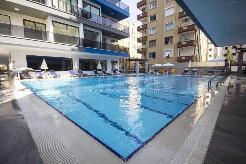 Apartment 2+1 on the beachfront in Mahmutlar — furniture, direct sea view  7 