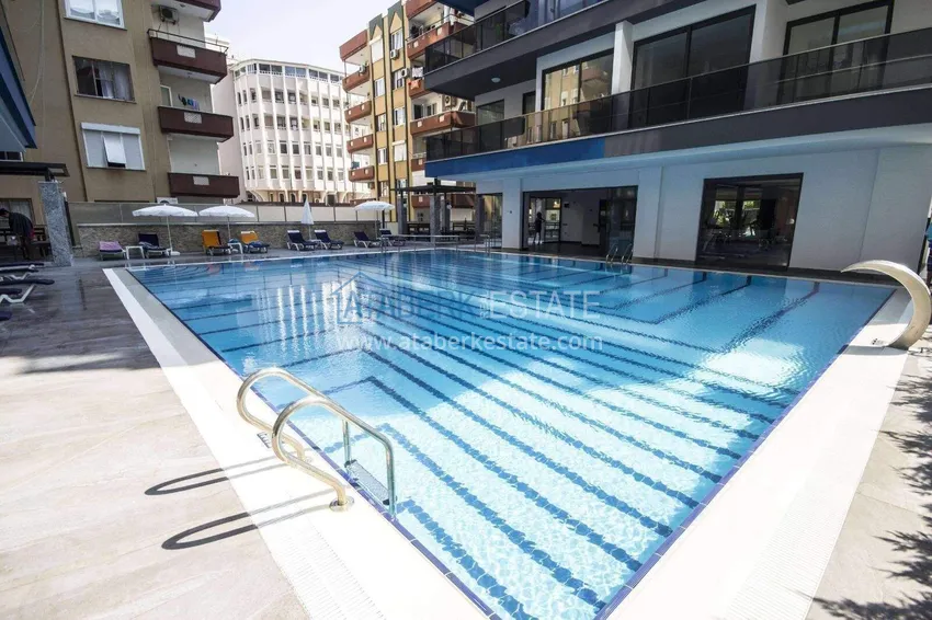 Apartment 2+1 on the beachfront in Mahmutlar — furniture, direct sea view  8 