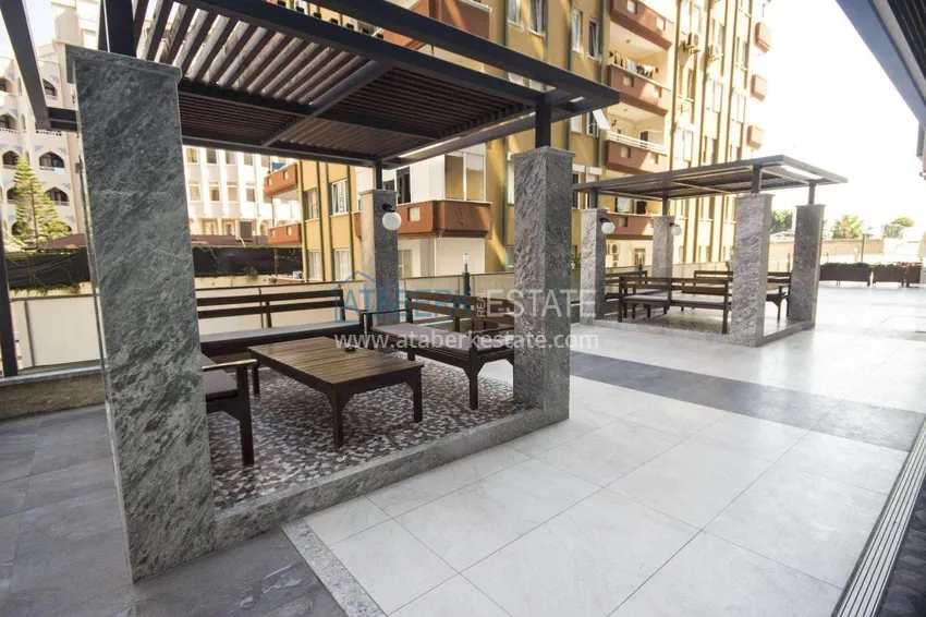 Apartment 2+1 on the beachfront in Mahmutlar — furniture, direct sea view  13 