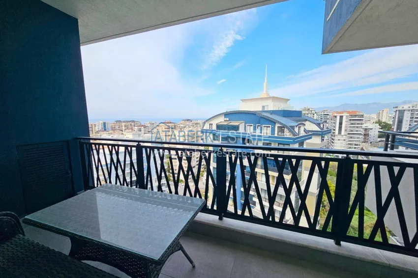 Purchase  2+1 penthouse duplex in Mahmutlar — furniture, sea and mountain views, complex with hotel-level service 12 