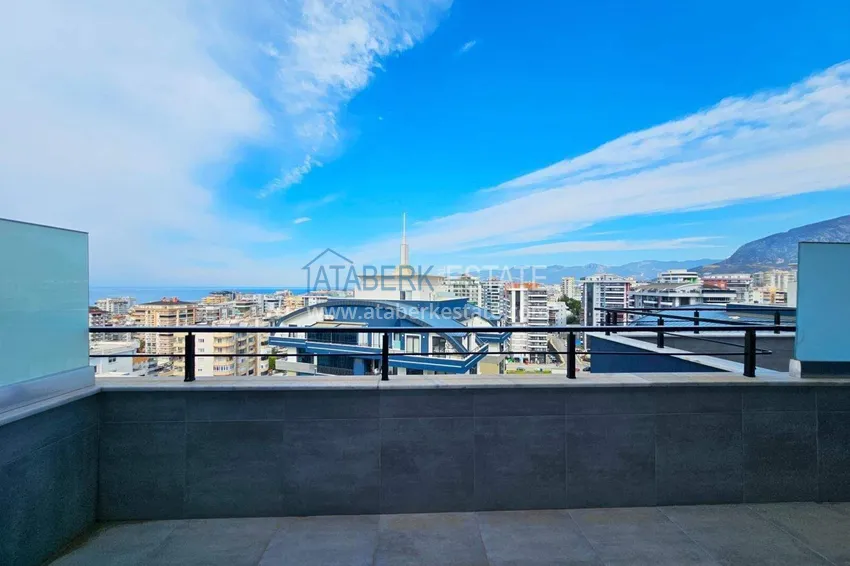 Purchase  2+1 penthouse duplex in Mahmutlar — furniture, sea and mountain views, complex with hotel-level service 13 