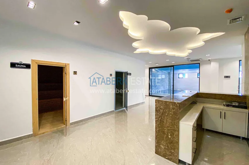 2+1 penthouse duplex in Mahmutlar — furniture, sea and mountain views, complex with hotel-level service 21 