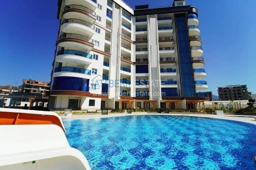 1+1 apartment in Gazipasa - from owner, pool view, affordable price 1 
