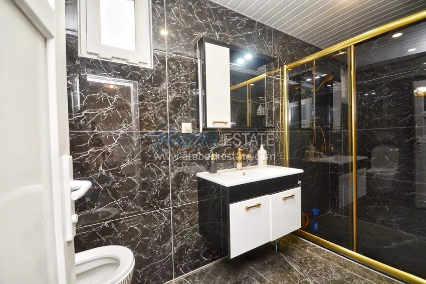 Purchase  Three-storey 3+2 villa in Kargicak - sea view, furniture, surrounded by greenery 18 