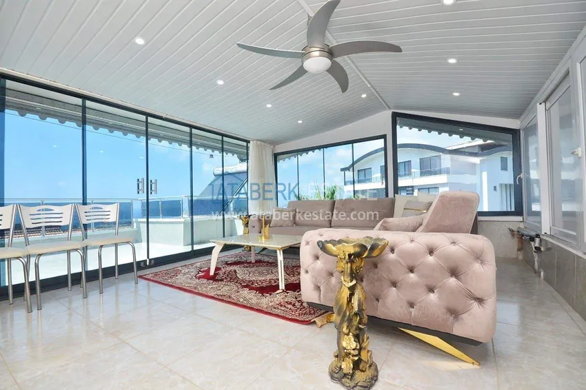 Purchase  Three-storey 3+2 villa in Kargicak - sea view, furniture, surrounded by greenery 25 
