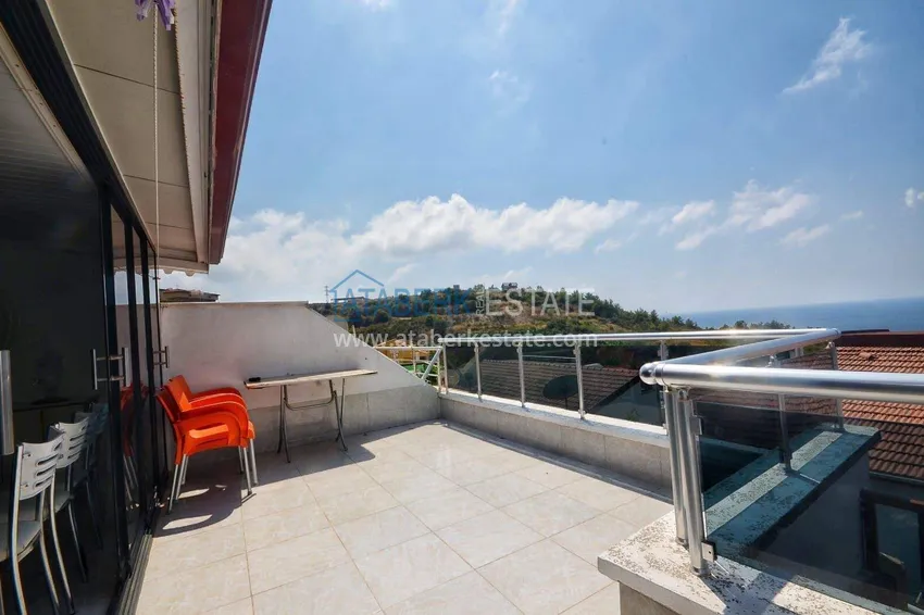 Purchase  Three-storey 3+2 villa in Kargicak - sea view, furniture, surrounded by greenery 27 