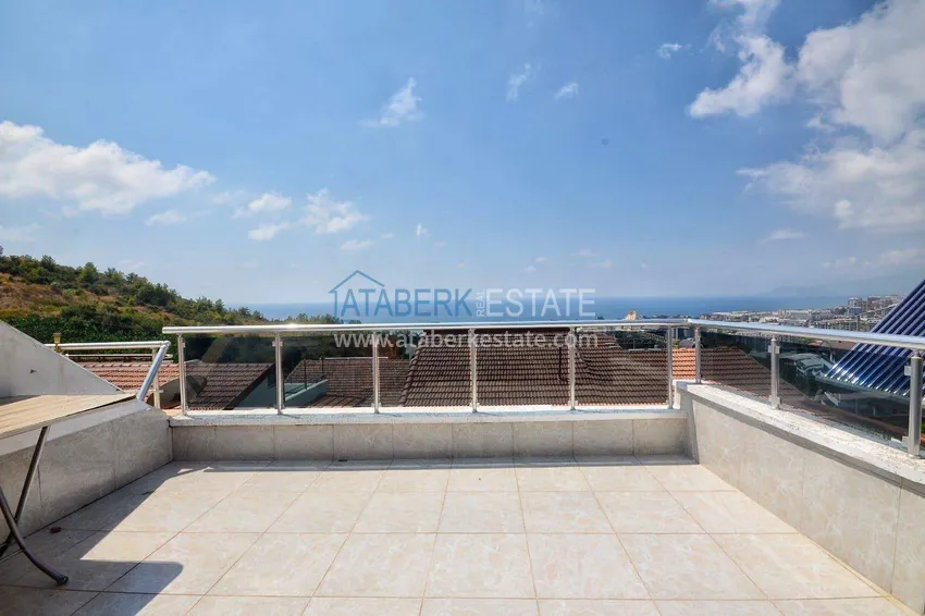 Purchase  Three-storey 3+2 villa in Kargicak - sea view, furniture, surrounded by greenery 28 