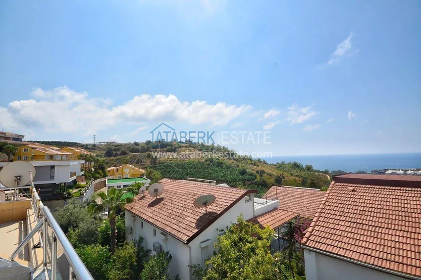 Purchase  Three-storey 3+2 villa in Kargicak - sea view, furniture, surrounded by greenery 29 