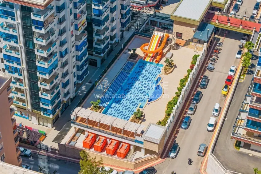 1+1 panoramic apartment in the center of Mahmutlar - luxury furniture, the sea within walking distance 6 