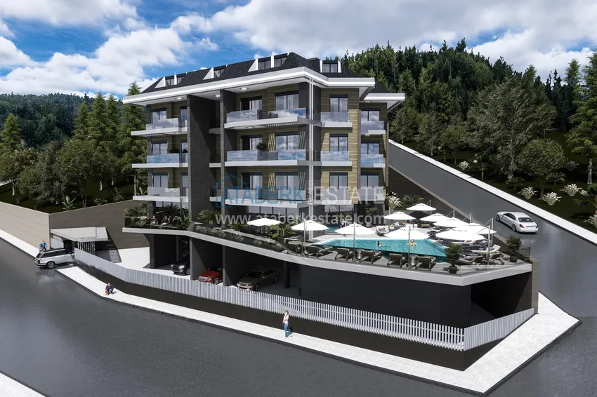 Duplex apartments in the new ultra-luxury residence project in Alanya, Hasbahce district 3 