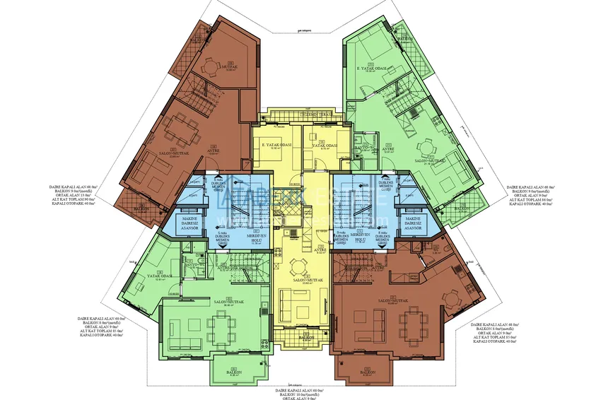 Buy cheap Duplex apartments in the new ultra-luxury residence project in Alanya, Hasbahce district 2 