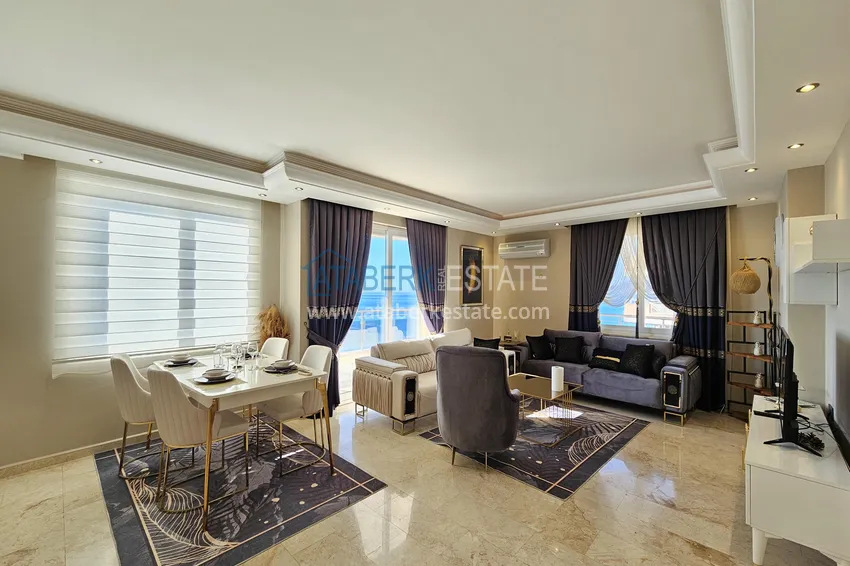 Purchase  Citizenship real estate in Alanya - 2+1 apartment with sea view, Mahmutlar, first coastal 3 