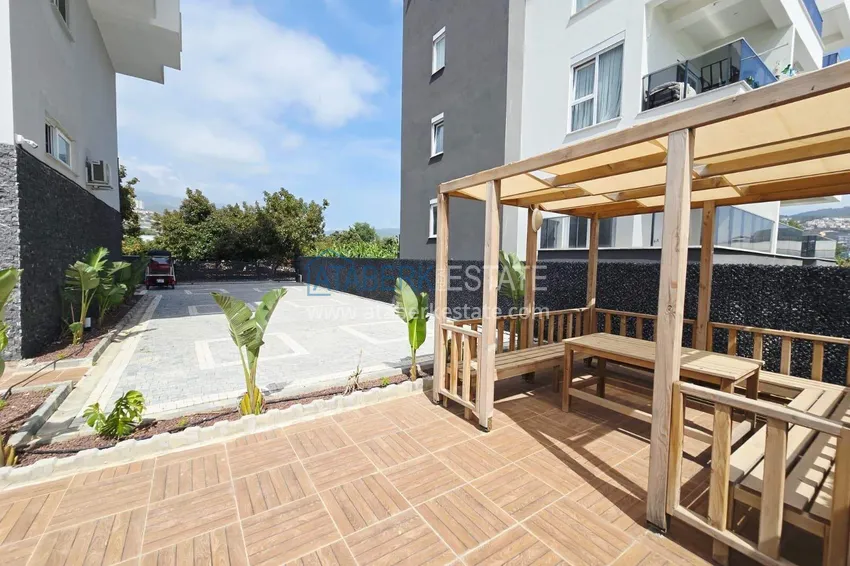 1+1 apartment in Alanya with sea view in Kargicak 8 