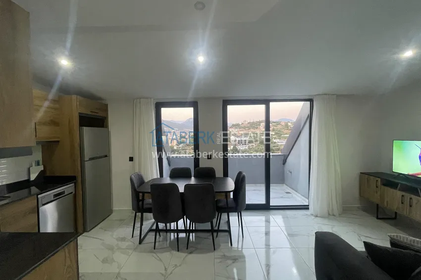 Purchase  Duplex with new furniture and mountain views in a modern complex - Gazipasa City 12 