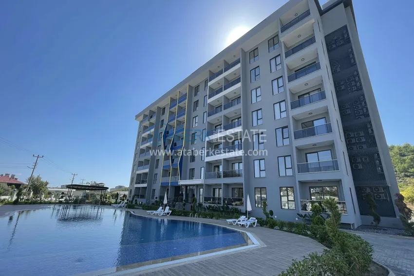 Duplex with new furniture and mountain views in a modern complex - Gazipasa City 1 