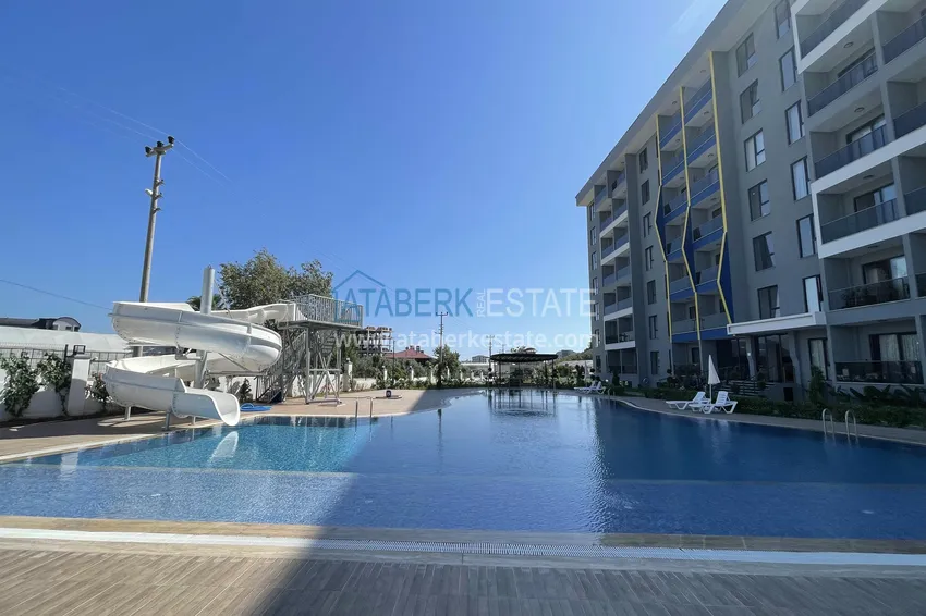 Duplex with new furniture and mountain views in a modern complex - Gazipasa City 5 