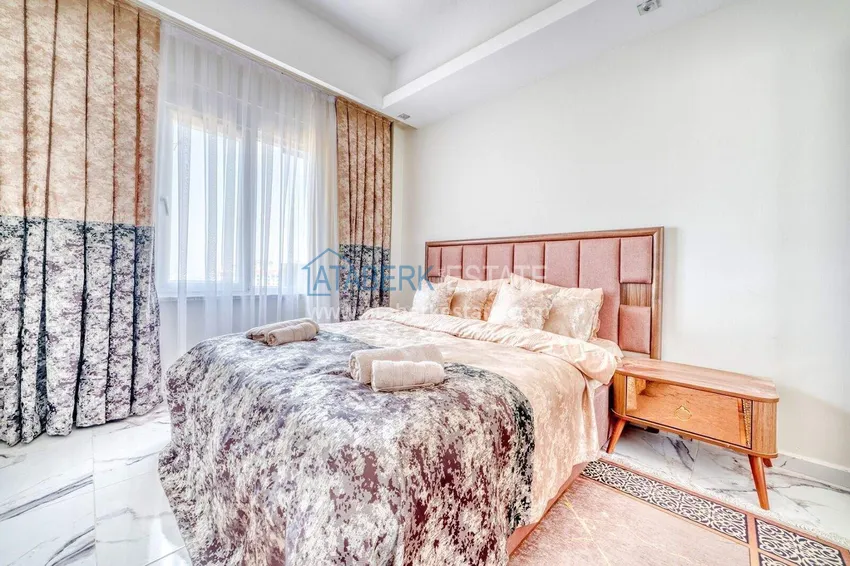 Purchase  Real estate in Alanya with installments up to 1 year - new 1+1 apartment with sea view in Avsallar 10 