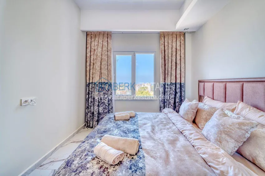 Purchase  Real estate in Alanya with installments up to 1 year - new 1+1 apartment with sea view in Avsallar 13 
