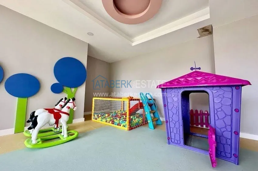 Real estate in Alanya with installments up to 1 year - new 1+1 apartment with sea view in Avsallar 18 