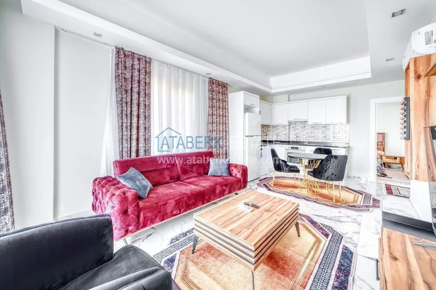 Purchase  Real estate in Alanya with installments up to 1 year - new 1+1 apartment with sea view in Avsallar 2 