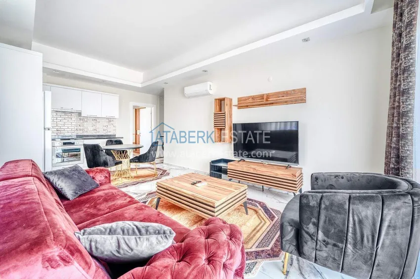 Purchase  Real estate in Alanya with installments up to 1 year - new 1+1 apartment with sea view in Avsallar 3 