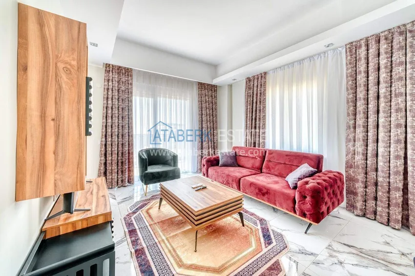 Purchase  Real estate in Alanya with installments up to 1 year - new 1+1 apartment with sea view in Avsallar 4 