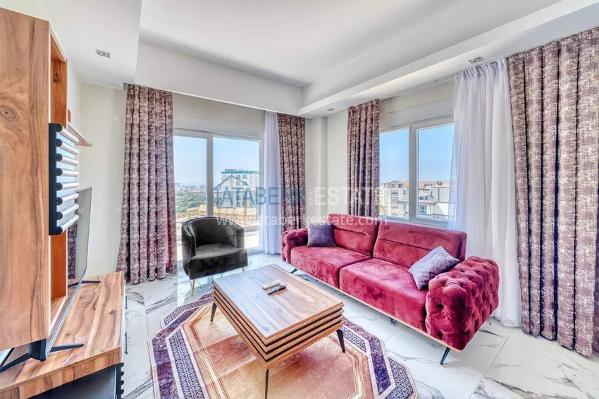 Purchase  Real estate in Alanya with installments up to 1 year - new 1+1 apartment with sea view in Avsallar 5 