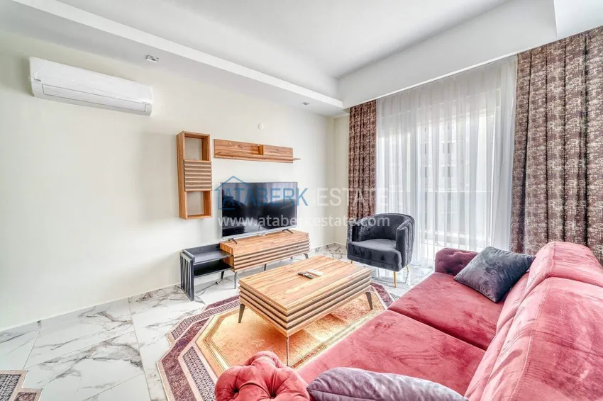 Purchase  Real estate in Alanya with installments up to 1 year - new 1+1 apartment with sea view in Avsallar 6 