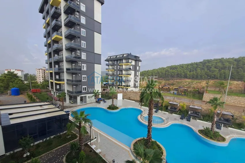 Real estate in Alanya with installments up to 1 year - new 1+1 apartment with sea view in Avsallar 9 