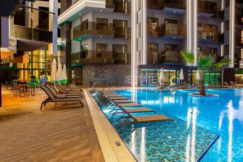 Real estate in the center of Alanya - 1+1 apartment in a luxury residence, Cleopatra beach area 5 